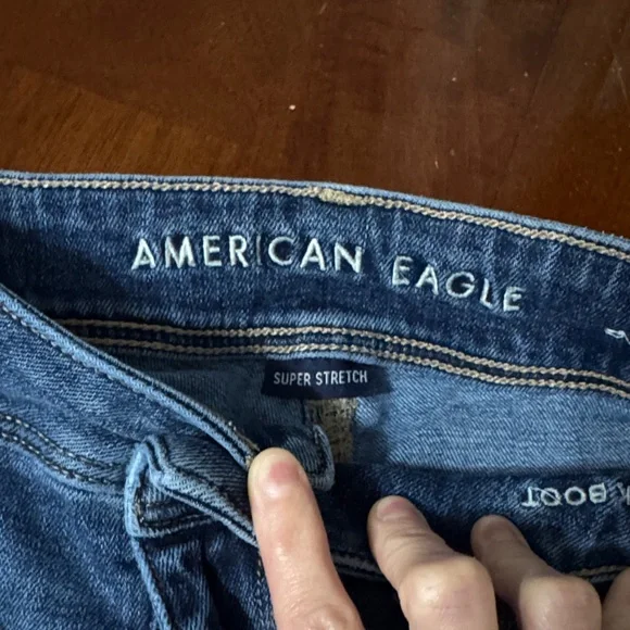 American Eagle Outfitters Women's Blue Boot Cut Jeans - Picture 3 of 5